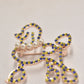 Vintage Poodle Dog Multi-Colour Diamante Rhinestone Brooch - Women's Jewellery