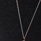 Vintage Sterling Silver 925 Necklace with Red Faceted Glass Crystal Pendant 45cm