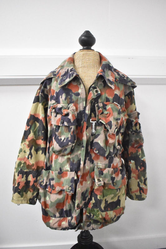 Swiss Army M61 Alpenflage Camouflage TAZ57 Parka Jacket 1960s Size 40" Grade 1