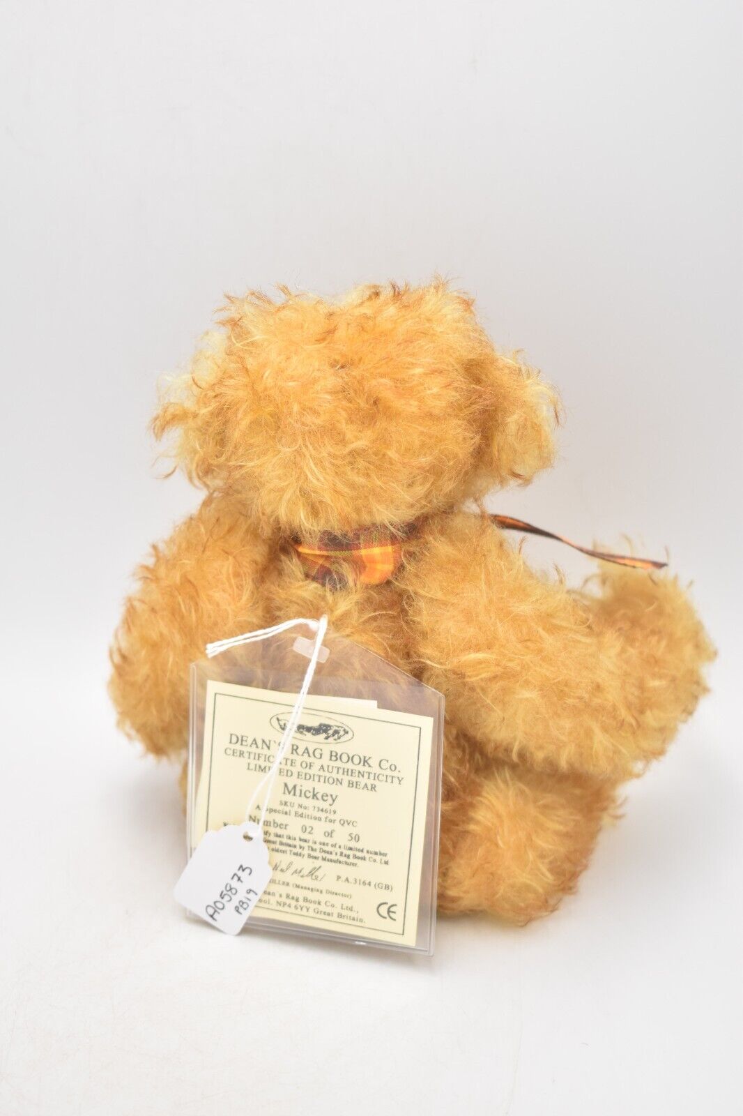 Deans Rag Book Co Mickey Teddy Bear – Limited Edition, Retired Tagged