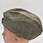 WWII Era Swedish Army Winter Wool Side Cap Military Field/Garrison Cap, Size 57