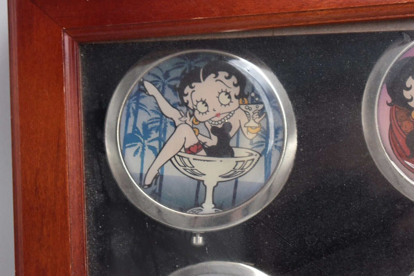 Willabee & Ward Betty Boop Compact Mirror Collection – Wooden Glass Case