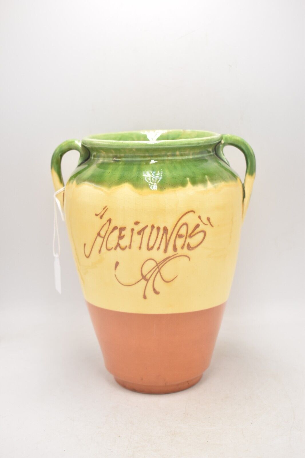 Vintage Spanish Terracotta Confit / Olive Pot – Hand-Painted Multi-Colour