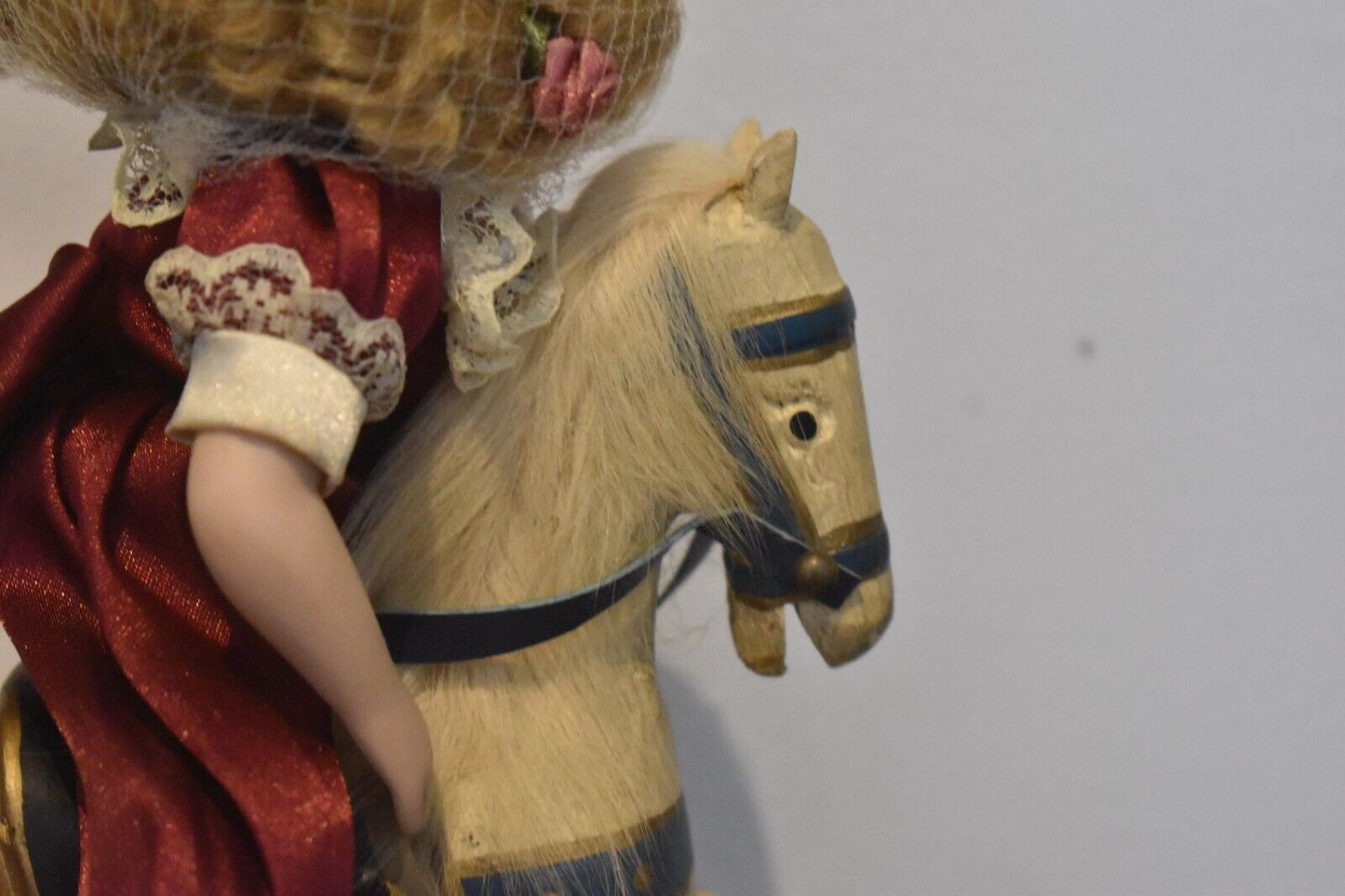 Ashton Drake Porcelain Doll – Rock A Bye & Good Night – Wooden Rocking Horse