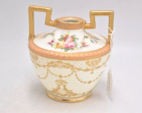 Antique Royal Doulton Rose & Gold Gilded Bud Vase (1901-1922)