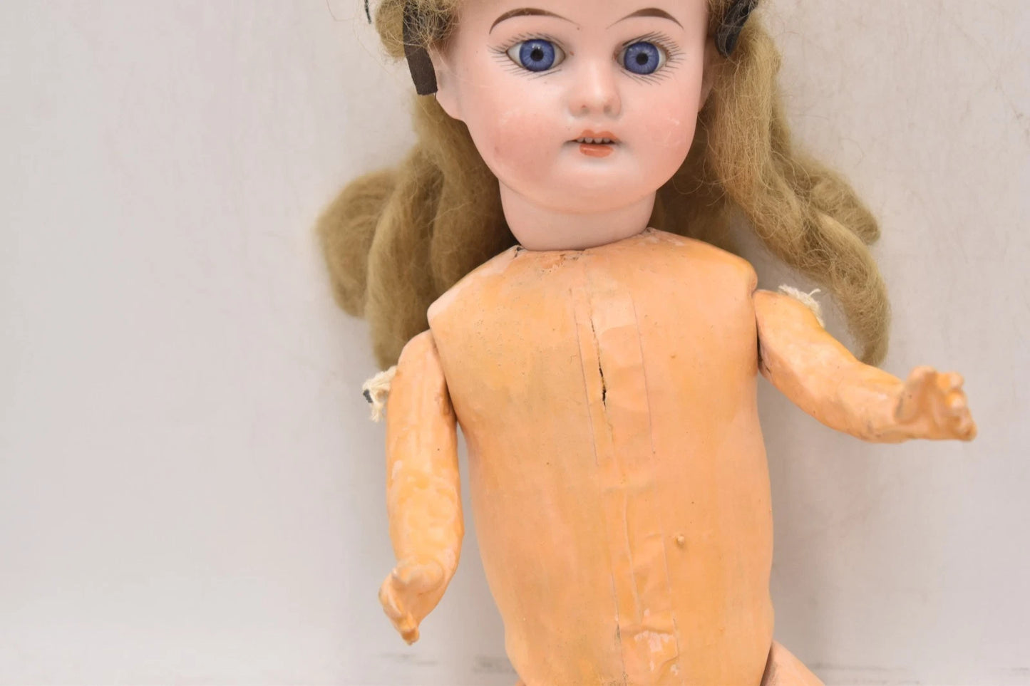 Antique Armand Marseille 1894 AM Bisque Head Doll With Teeth 35cm Vintage