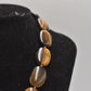 Vintage Sterling Silver 925 Tiger Eye Statement Necklace 52cm