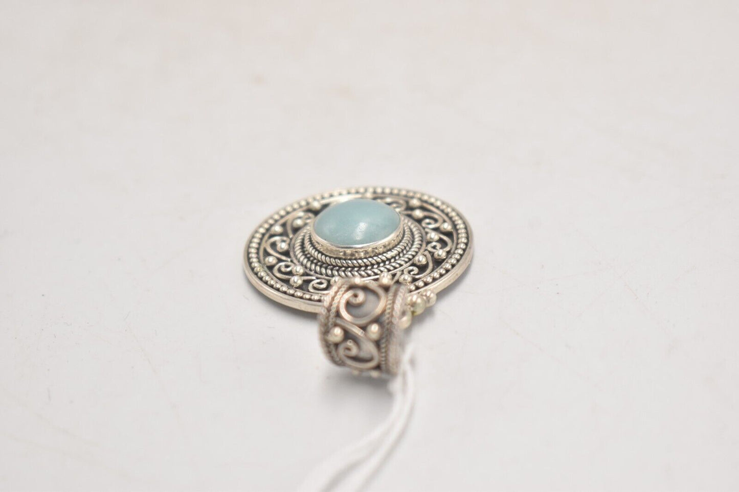 Vintage Suarti Bali BA Sterling Silver 925 & Lapis Lazuli Blue Necklace Pendant