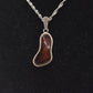 Vintage Sterling Silver 925 Necklace with Amber Pendant – 60cm