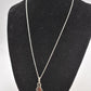 Vintage Sterling Silver 925 Necklace with Amber Pendant – 45cm