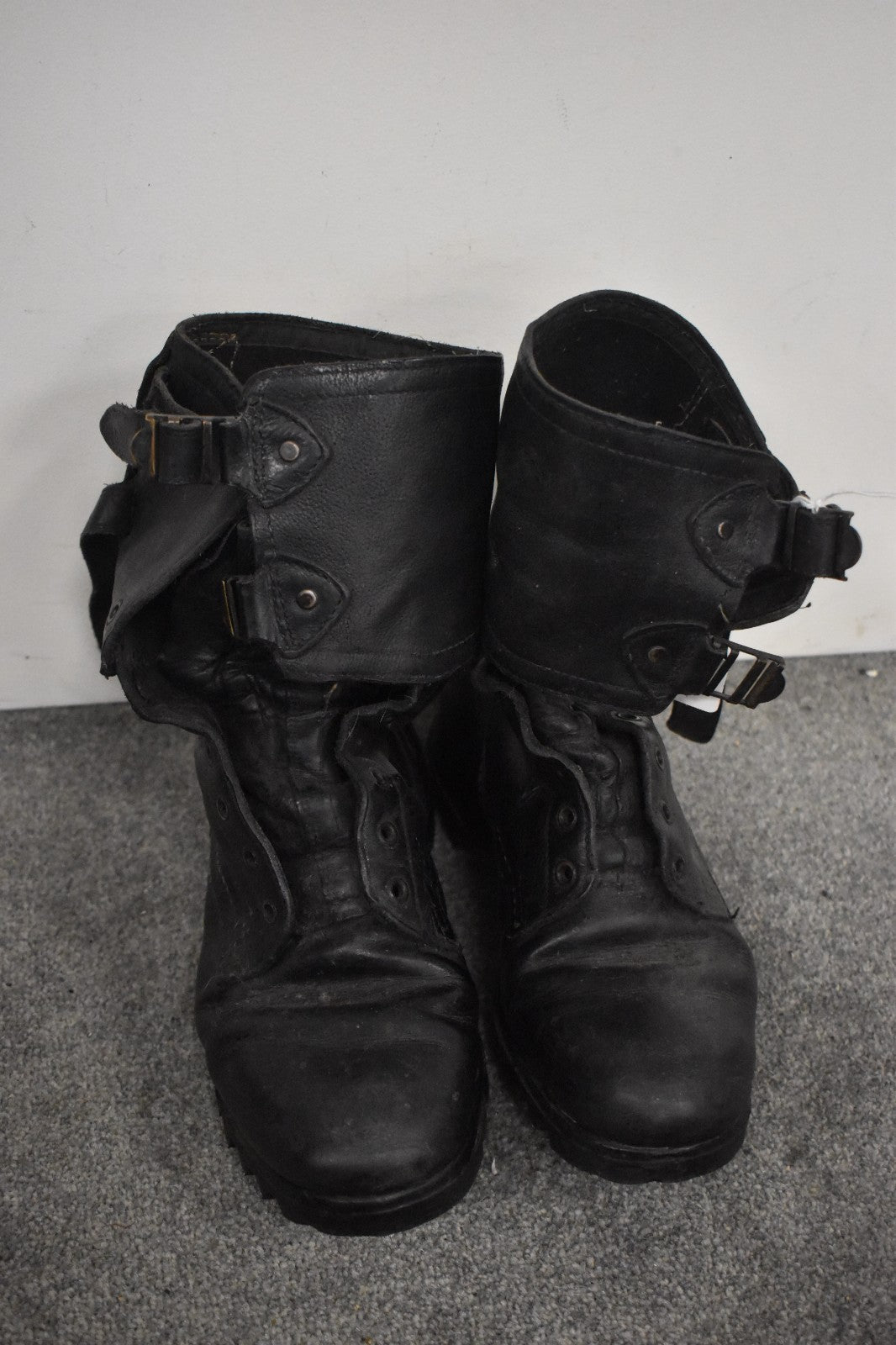 Vintage Czech Army M60 Black Leather Combat Boots – UK Size 7
