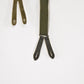 German Army Dark Green Braces with Leather Tabs – Adjustable 110cm – Military