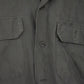 Vintage German Army Olive Moleskin Shirt - Military Surplus 38" Chest