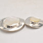 Vintage Sterling Silver 925 Mother of Pearl Minimalist Statement Pendant