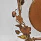 Antique Art Nouveau Brass Tabletop Dinner Gong Rose & Thorns with Striker
