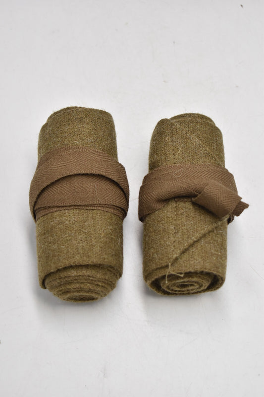 British Army WWI & WWII Khaki Puttees – 4" Width