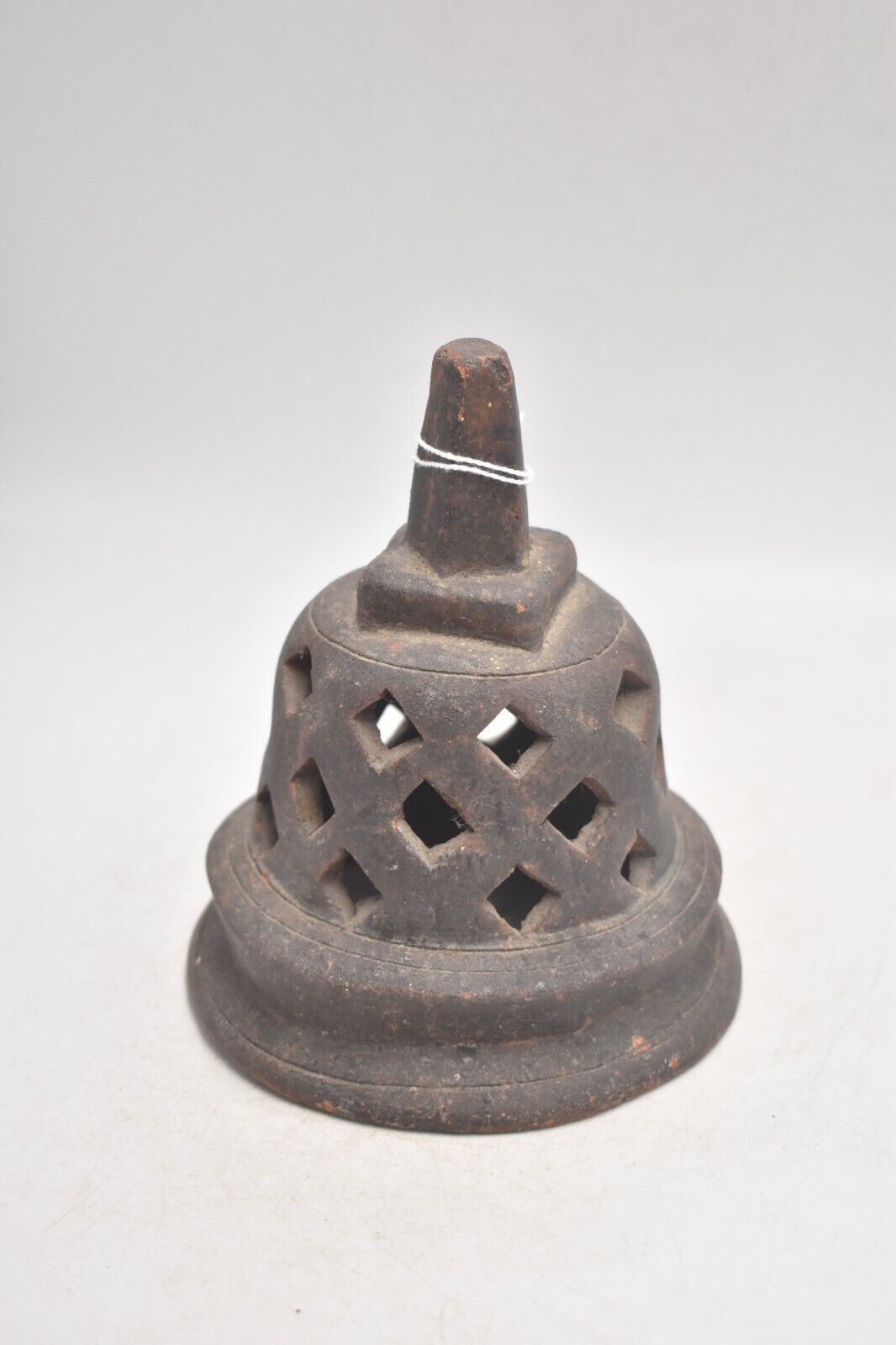 Vintage Indonesian Hand-Carved Lavastone Stupa Figurine Statue – Cultural