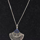 Vintage 925 Sterling Silver Balinese Onyx Pendant Necklace