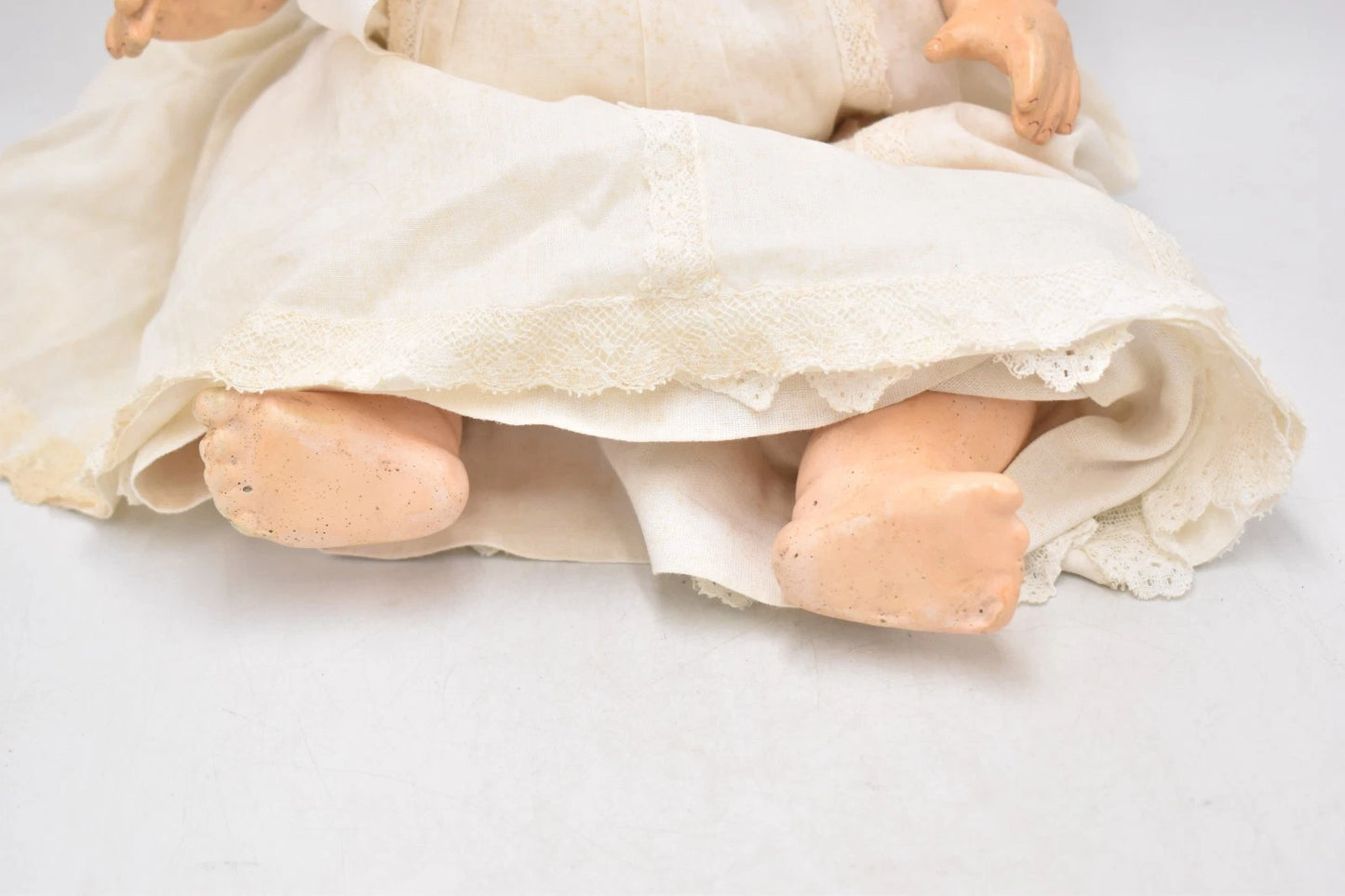 Antique Armand Marseille Bisque Head Doll 990 – Sleep Eyes Open Mouth with Teeth