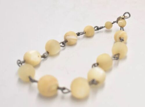 Vintage Quartz Beaded Bracelet – 22cm – Costume Jewellery