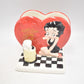 Vintage Betty Boop "With Love" Salt & Pepper Pots & Napkin Holder – Boxed