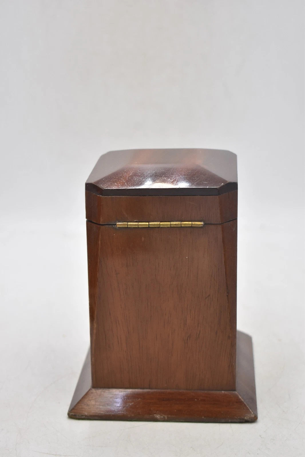 Antique Satinwood Octagonal Single Compartment Tea Caddy 15cm