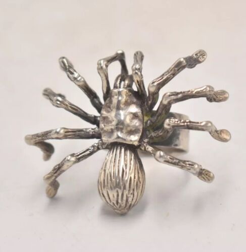 Vintage Sterling Silver 925 Spider Ring - Large Statement Piece Size S