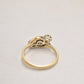 Vintage 14ct Gold Plated Cubic Zirconia Ring – Size R