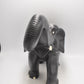 Antique Vintage Black Wood Ebony Decorative Elephant Statue Figurine – 4.7KG