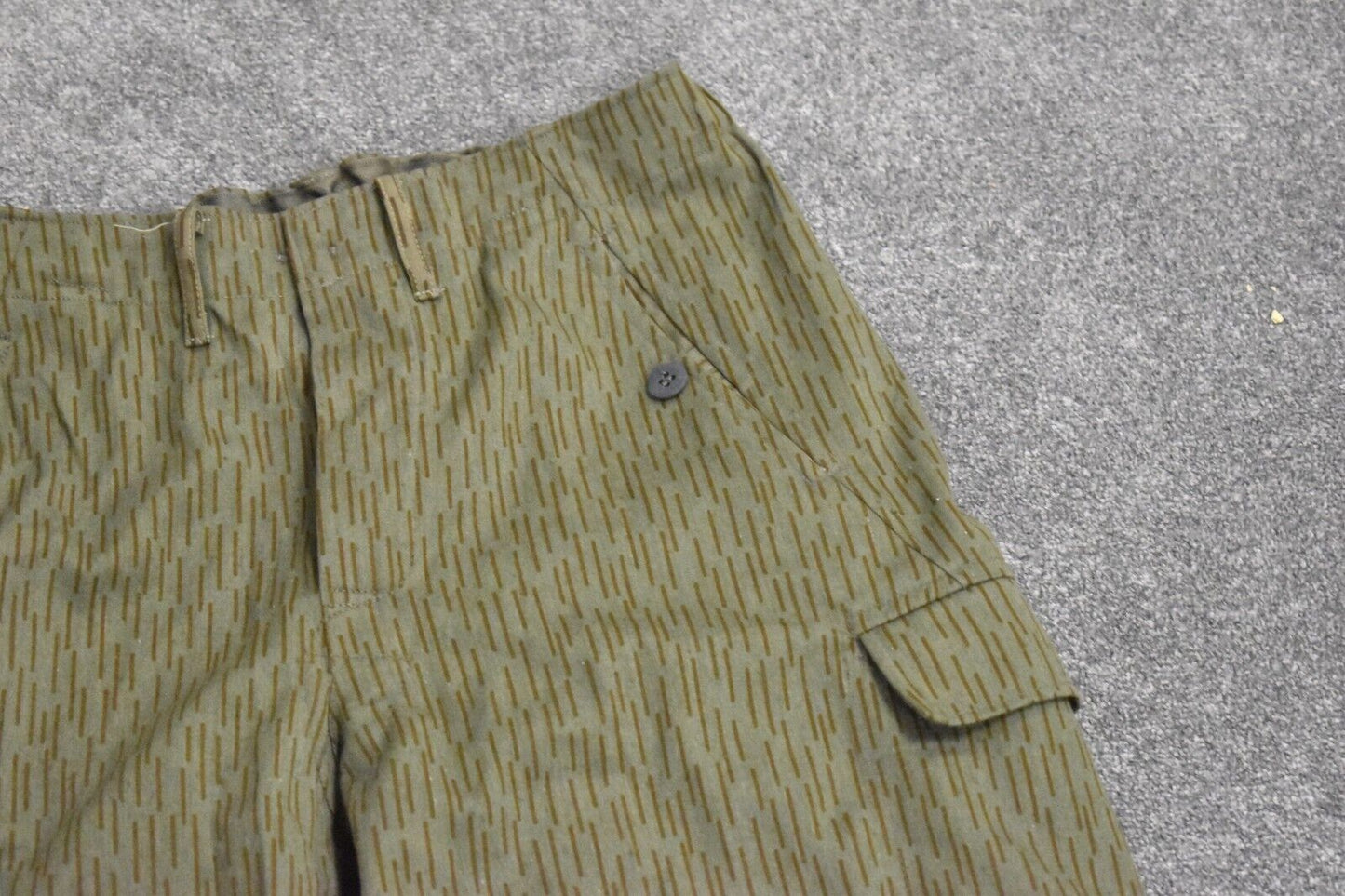 East German Army Trousers - Raindrop Strichtarn Camo 34" Waist