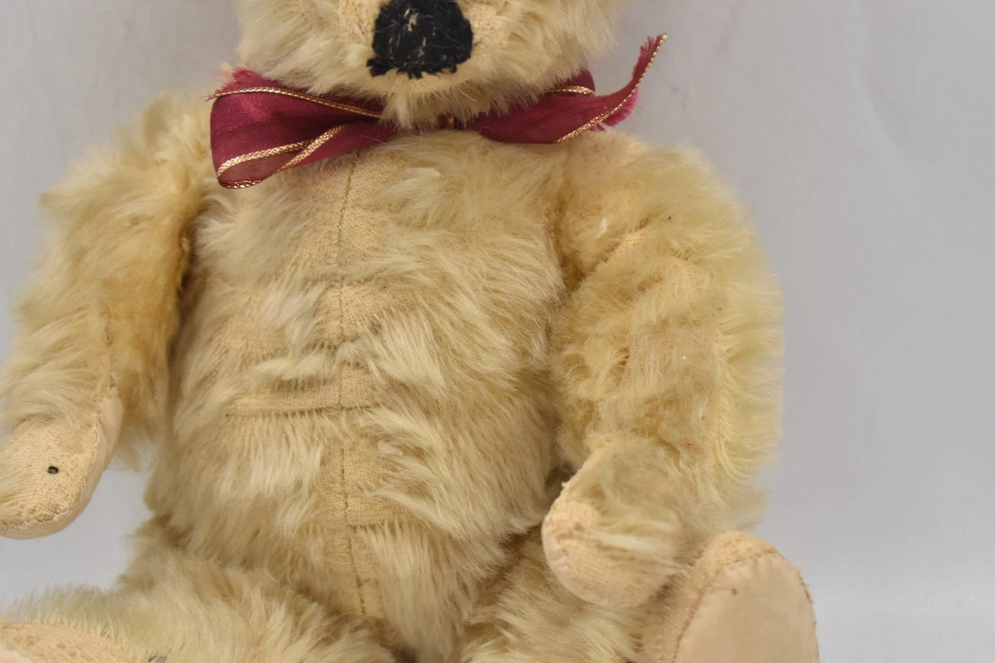 Vintage 1950s Chiltern Toys Mohair Teddy Bear Fully Jointed 36cm