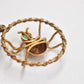Antique Spider Pyrite & Green Chalcedony Brooch - Ladies Jewellery