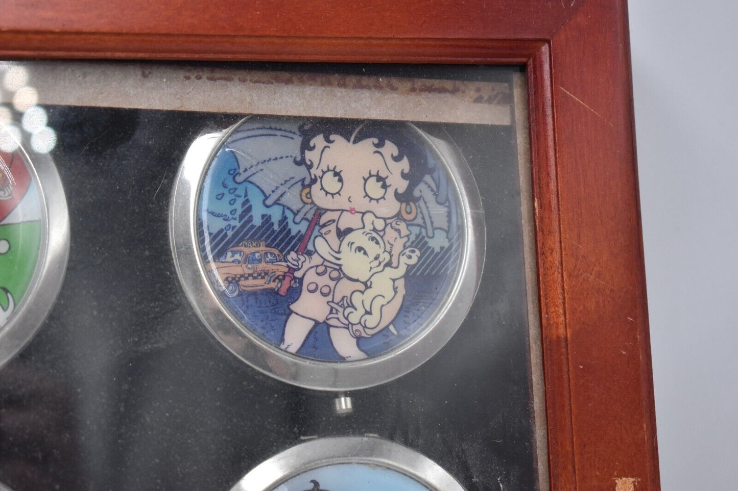 Willabee & Ward Betty Boop Compact Mirror Collection – Wooden Glass Case