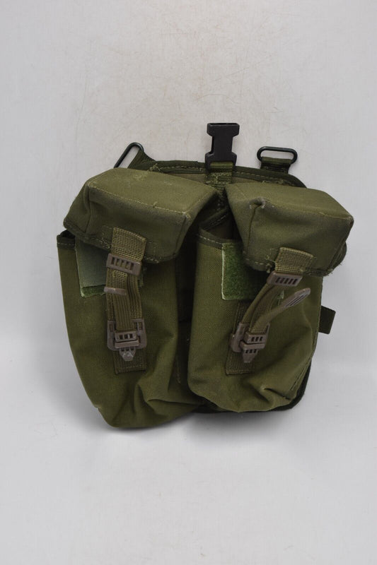 British Army Olive Green PLCE Right Hand Double Ammunition Pouch