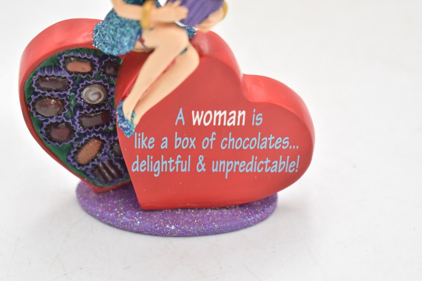Betty Boop Danbury Mint "A Woman Is Like a Box of Chocolates" Figurine Statue