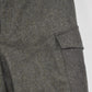 Swedish Army WWII Grey Wool Field Trousers 1940 Leather Straps Military Vintage