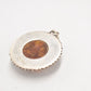 Vintage Sterling Silver 925 Amber Ornate Marcasite Necklace Pendant