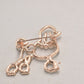 Vintage Poodle Dog Multi-Colour Diamante Rhinestone Brooch - Women's Jewellery