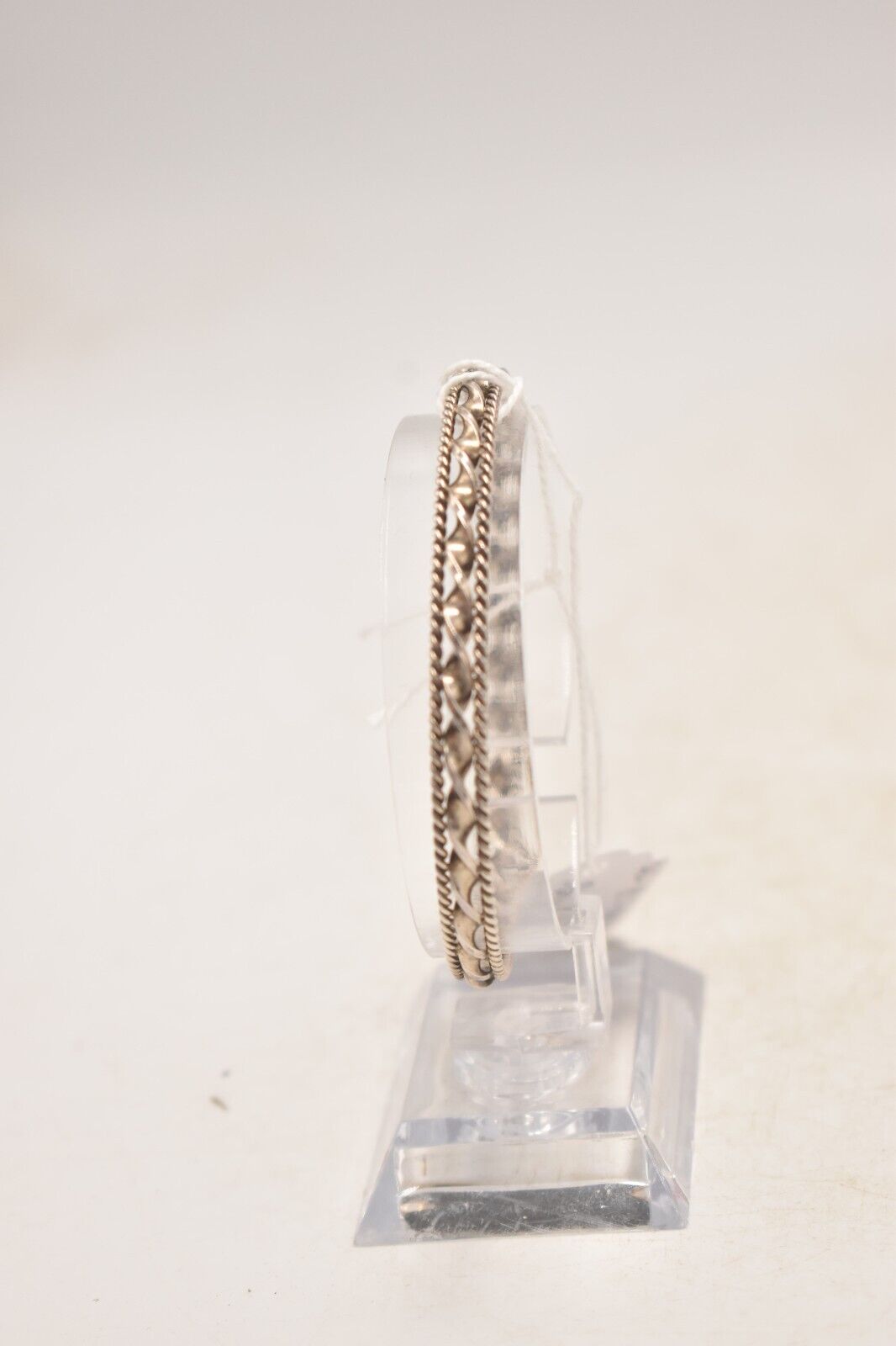 Vintage Sterling Silver 925 Ornate Bangle Bracelet - 7cm Diameter