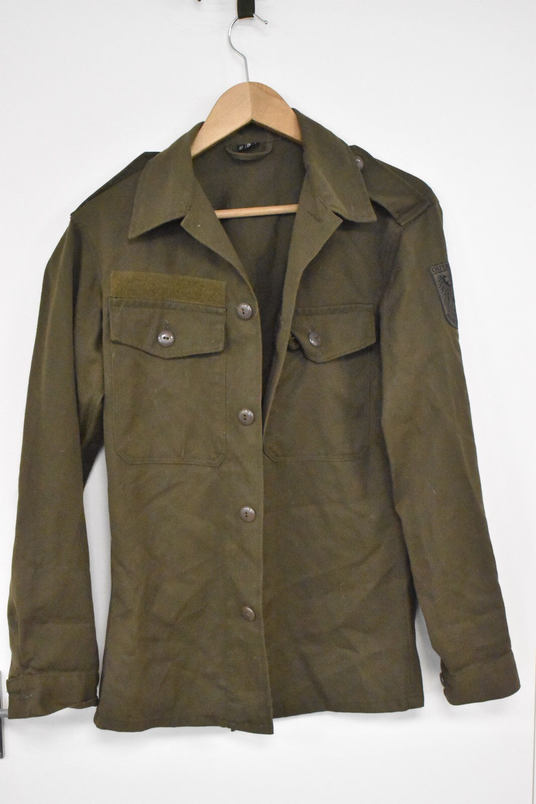 Austrian Army Field Shirt Khaki Green Military Uniform Heereseigentum 40" Chest