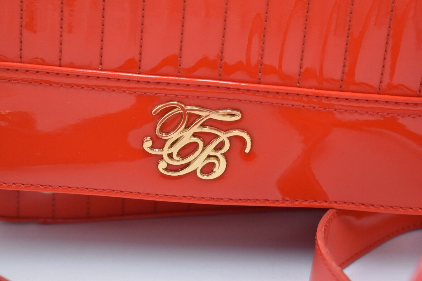 Ted Baker Red Patent Crossbody Handbag – Glossy Ladies Bag with Adjustable Strap