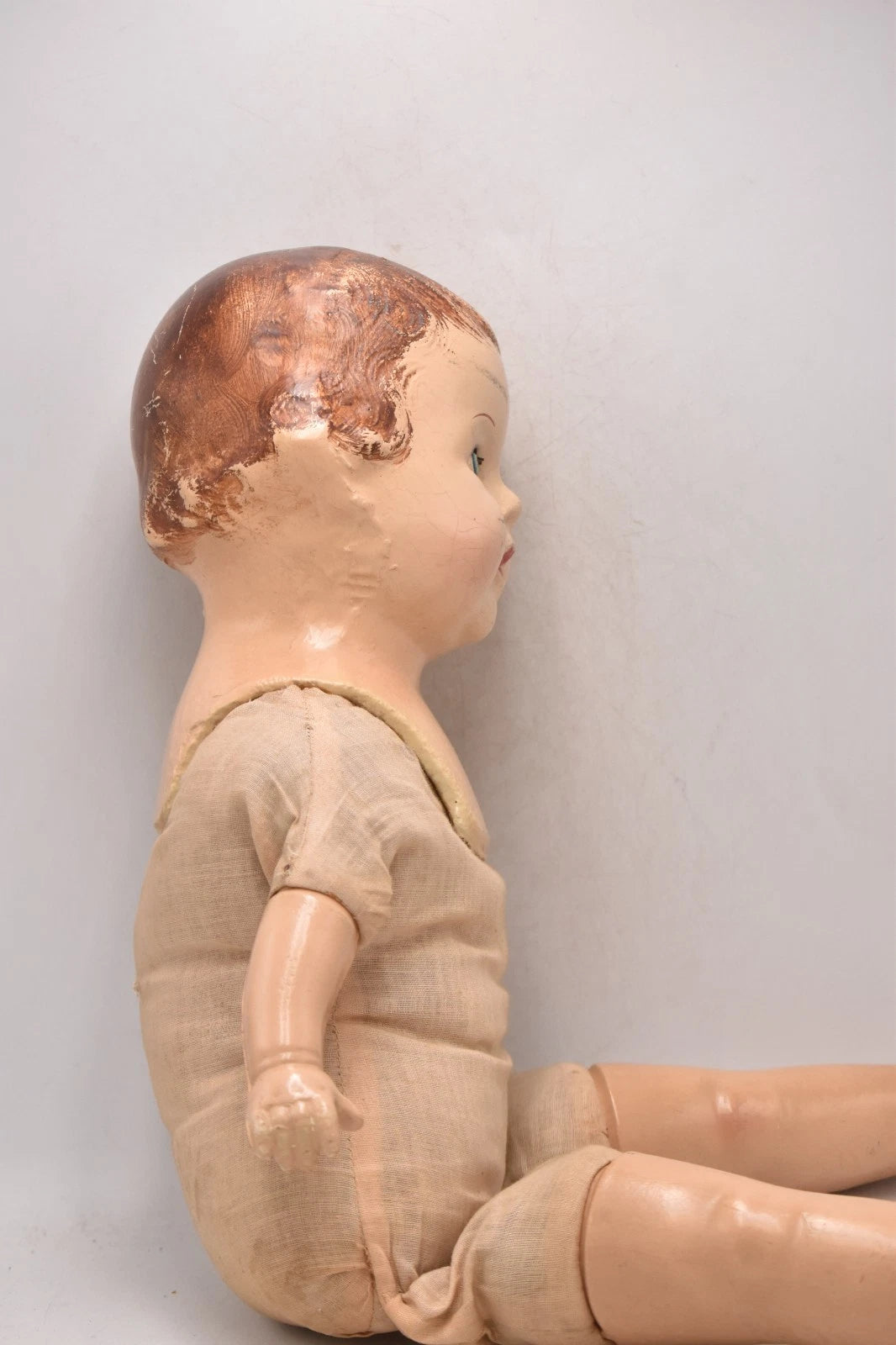 Antique 1930s Effanbee Type Sleepy Blinking Eye Doll 52cm Composition & Cloth