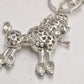 Vintage Butler & Wilson Poodle Dog Diamante Keyring – Black & White – 6.5cm