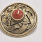 Vintage Celtic Knot Carnelian Brooch