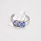 Vintage Sterling Silver & Blue Tanzanite Ring – Size O – Elegant Timeless