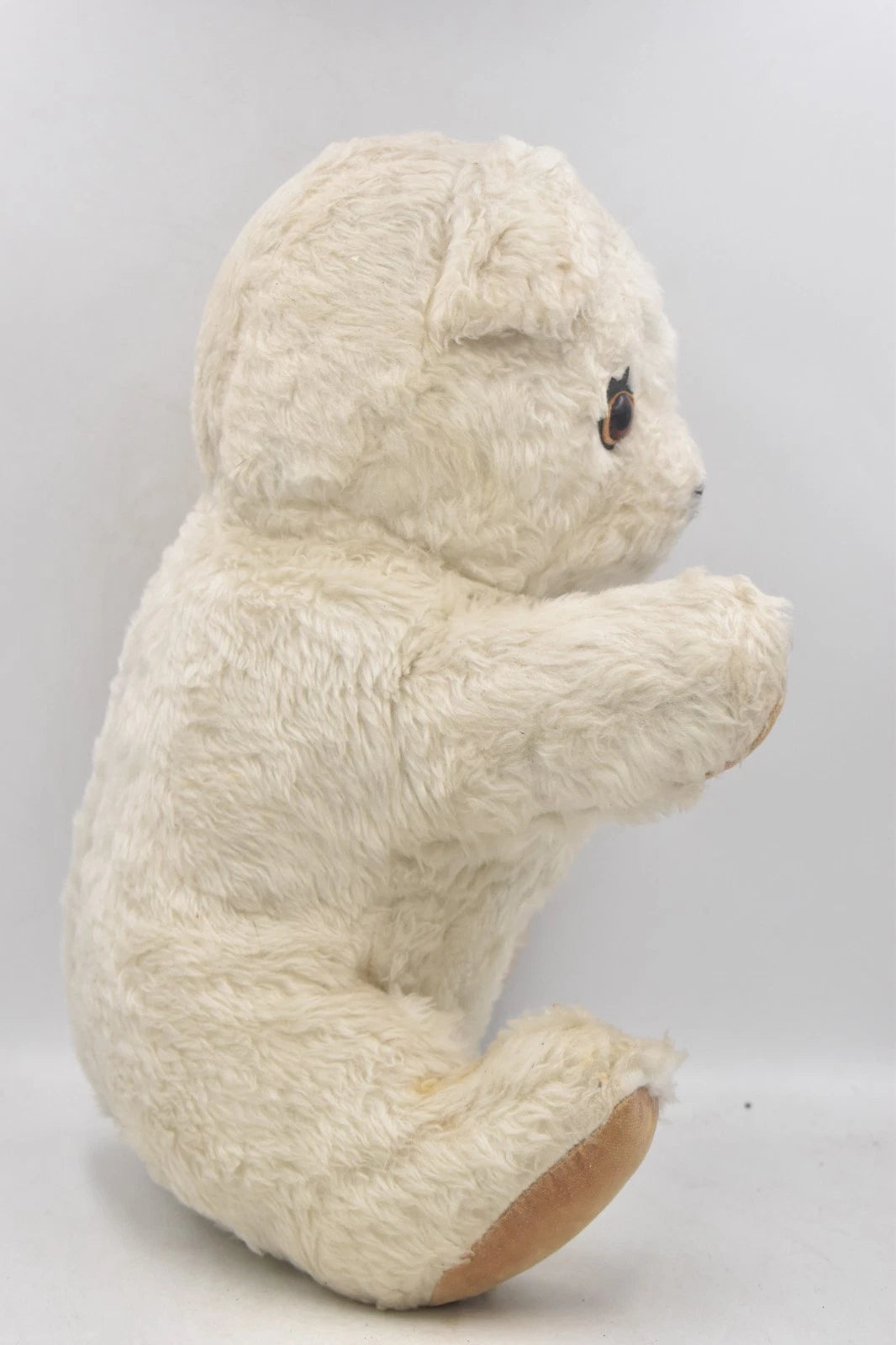 Vintage 1950s Chiltern Toys Polar Bear White Teddy Bear 34cm Tagged