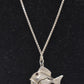 Vintage 925 Sterling Silver Fish Pendant Necklace – Italy