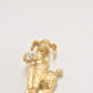 Vintage Poodle Dog Gold Tone and Rhinestone Brooch – Women's Jewellery