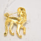 Vintage Poodle Dog Cream & Gold Tone Brooch – Women's Jewellery