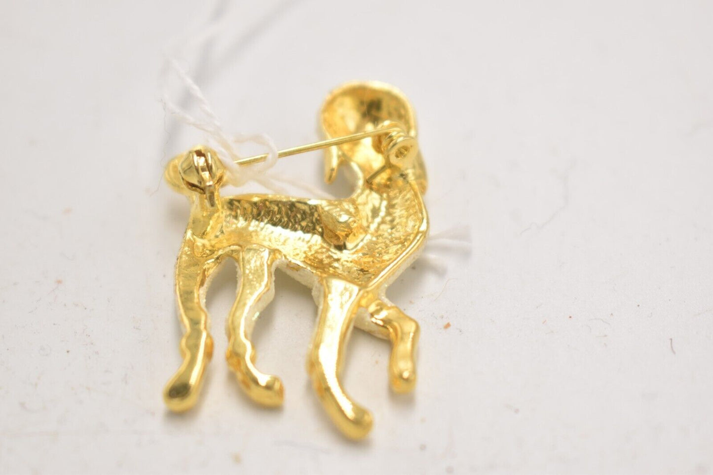 Vintage Poodle Dog Cream & Gold Tone Brooch – Women's Jewellery